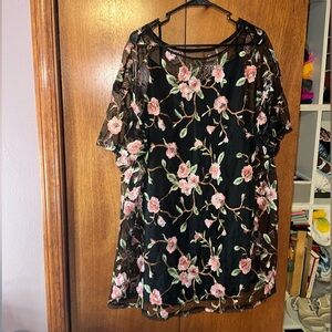 Floral overlay dress